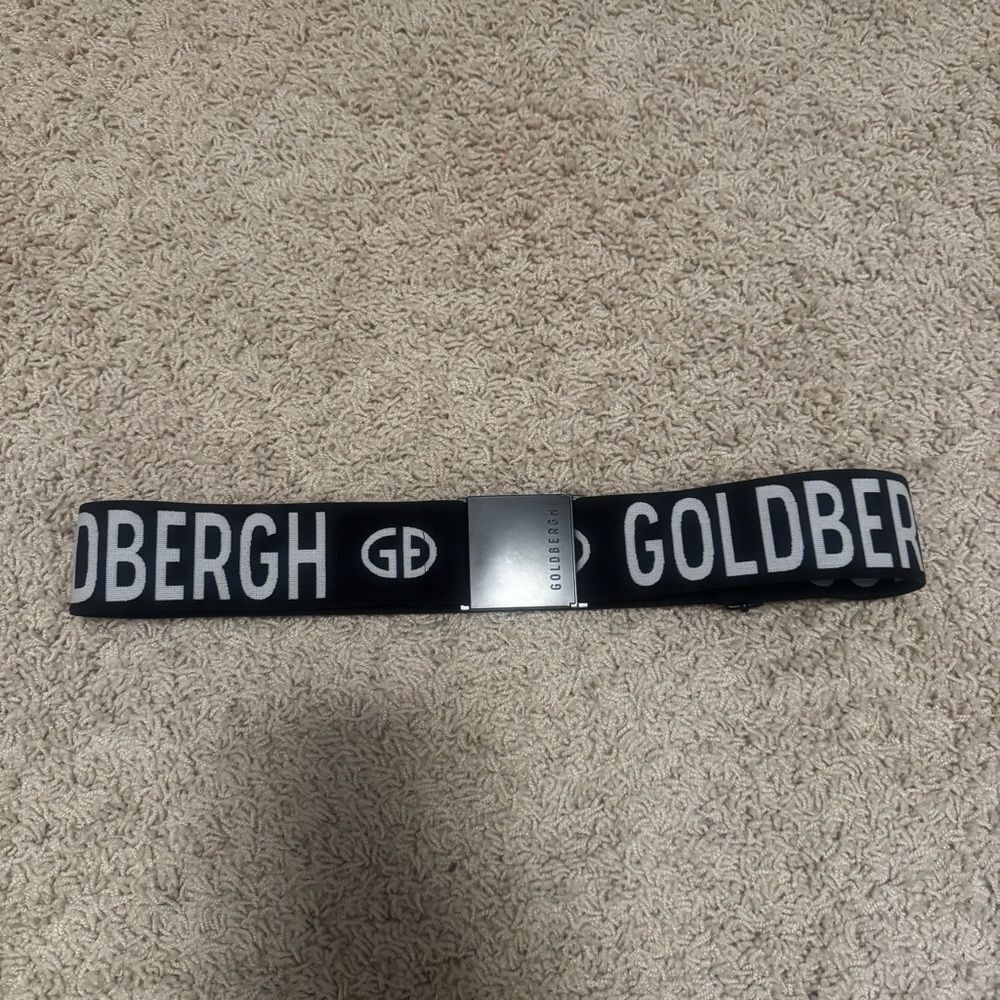 Goldbergh Ski Belt Logo Black and White for Ski Pants, Jacket, and ski suits